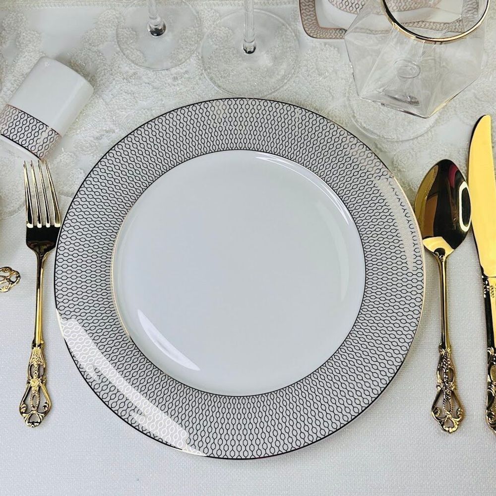 Lenardi 145-539 Набор из 6 тарелок 27см СЕВИЛЬЯ в под.уп.(х5)Костяной фарфор