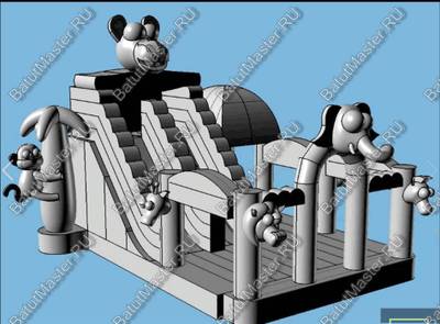 Надувной батут "Бегемотик"