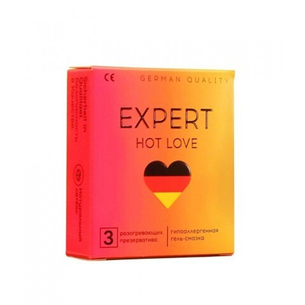 Презервативы EXPERT HOT LOVE № 3 (с разогревающим эффектом), 3 шт.