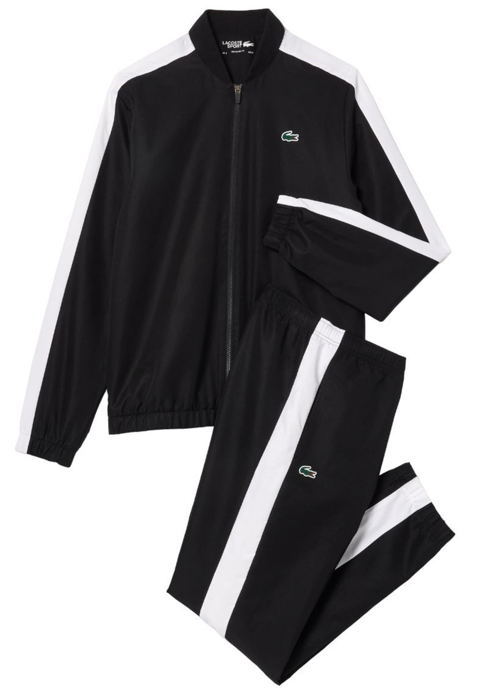 Мужской теннисный костюм Lacoste Colourblock Tennis Sportsuit - black/white