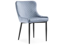 Стул на металлокаркасе Teo light blue / black