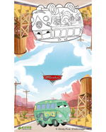 25 открыток-раскрасок. Тачки Disney Pixar