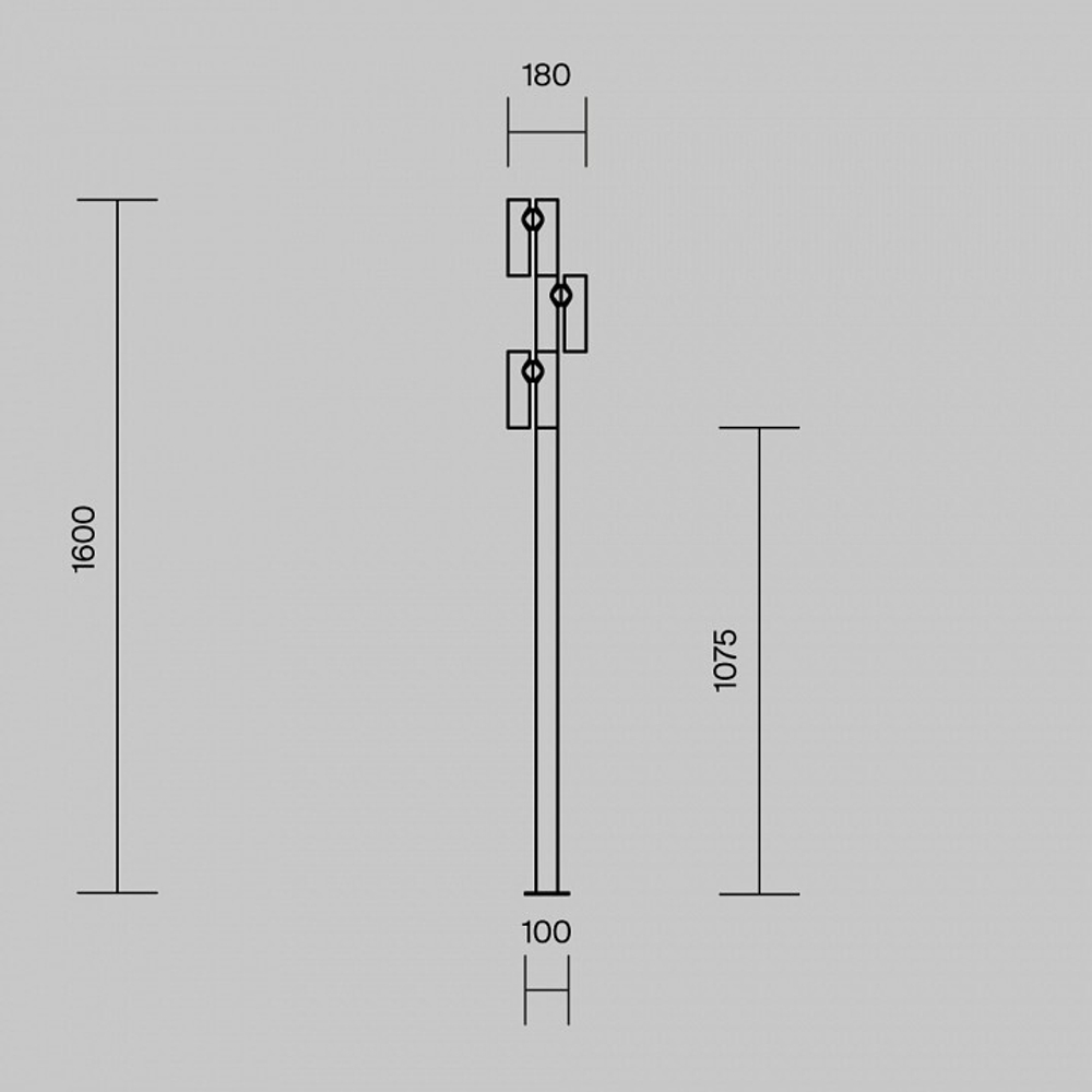 Наземный высокий светильник Maytoni Torq O494FL-L30B3K
