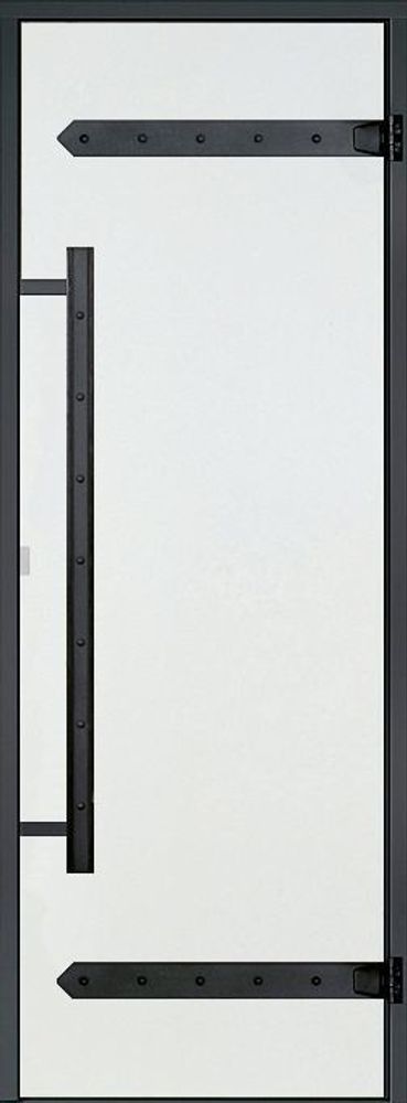 HARVIA Двери стеклянные LEGEND 8/19 черная коробка сосна, прозрачная D81904МL