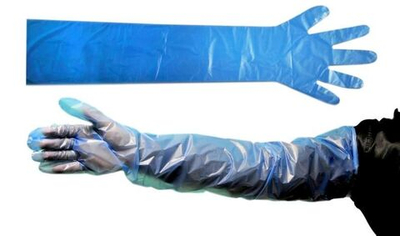 Перчатки ветеринарные для ИО 21 мкм, 100 шт