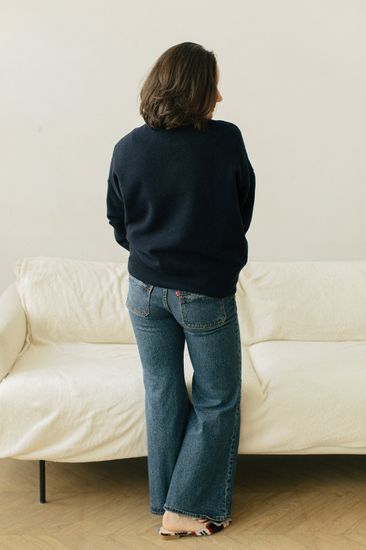 Джемпер Л.Т., 100% шерсть ягнёнка, цвет блюмарин.