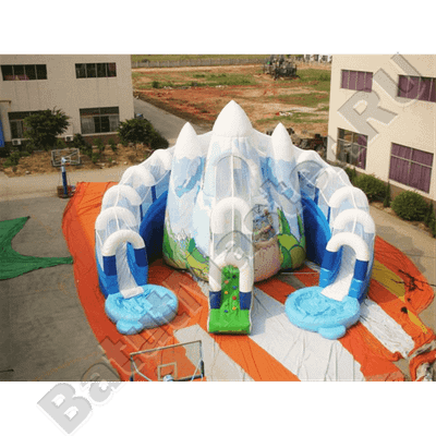 Коммерческий надувной батут «Ледяная гора», 12,5×11,5×9 м