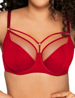 Бюстгальтер на косточках с вставками из сетки (Размер: 75E) (Цвет: розовый)