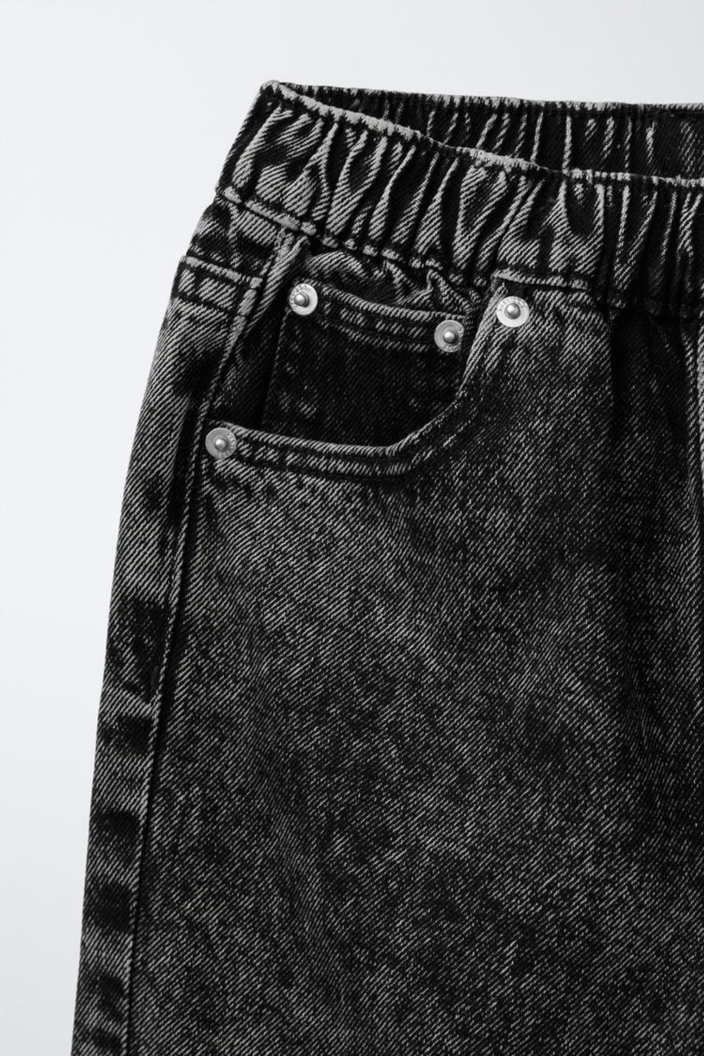 ZARA ДЖИНСЫ BALLOON С ЭФФЕКТОМ ПОТЕРТОСТИ, ЧЕРНЫЙ