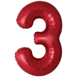 Цифры 102 см "Красные металлик" слим (slim)