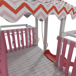 Детский домашний игровой комплекс чердак ДК2Р Розовый