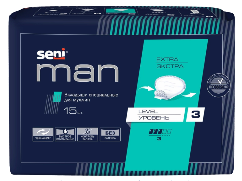Прокладки мужские урологические SENI man экстра плюс level 3