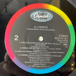 Винтажная виниловая пластинка LP Девять С Половиной Недель, 9 1/2 Weeks Motion Picture Soundtrack (Japan 1986) (Obi)