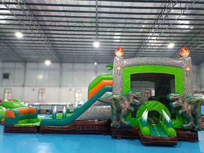Надувная водная горка «Прыжок динозавра», 10*5*4,5 м