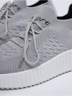 Слипоны на высокой подошве мокасины летние текстильные