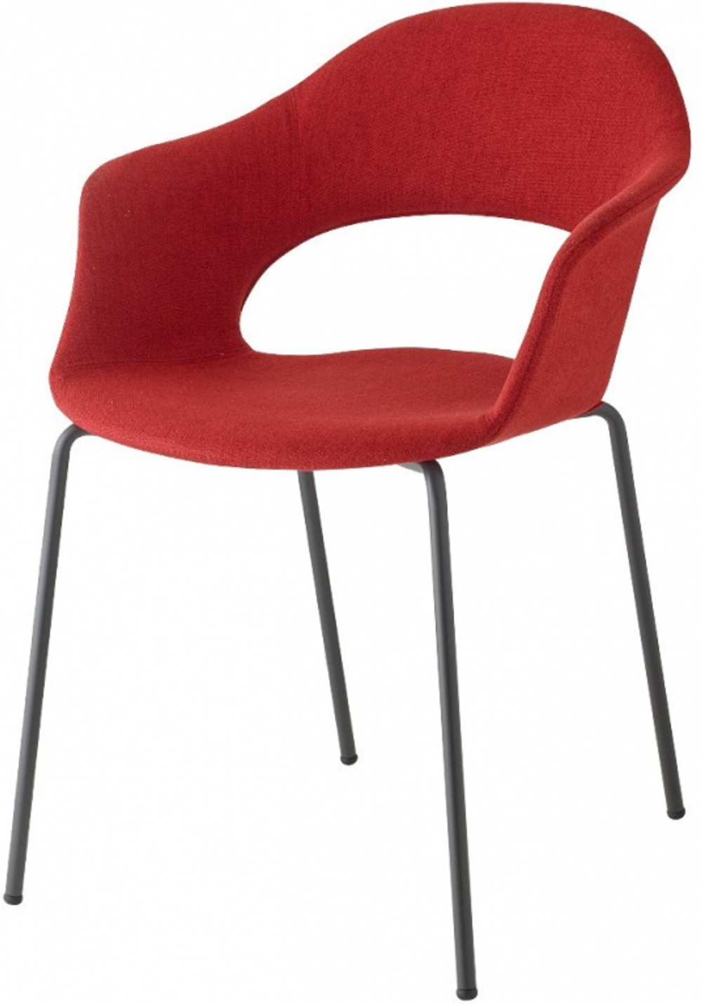 Кресло с обивкой Scab Design Lady B Pop, антрацит, красный