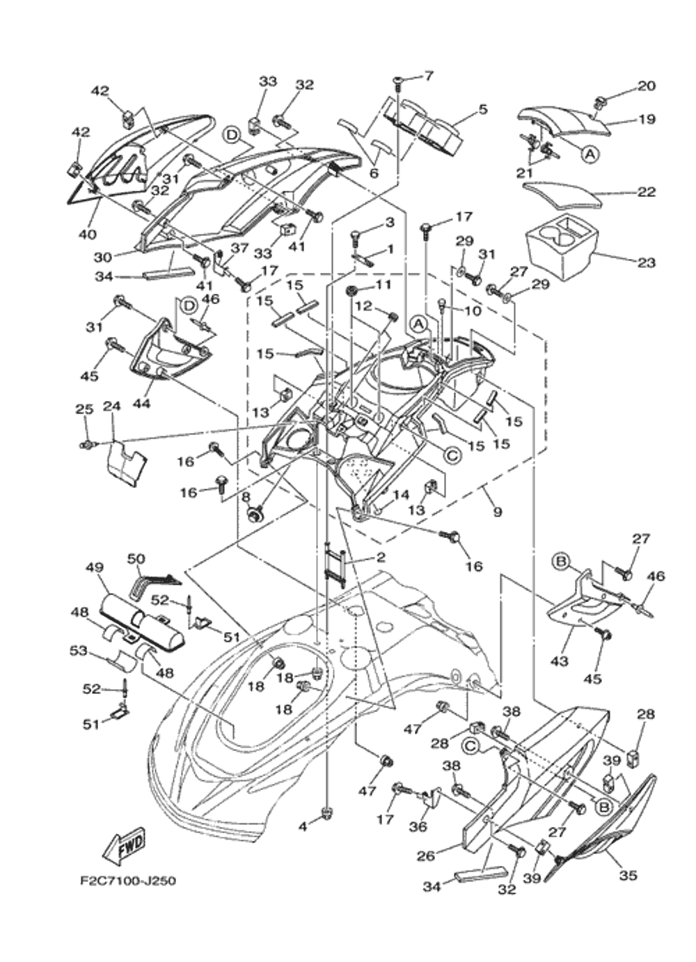 Винт крепежный Yamaha
