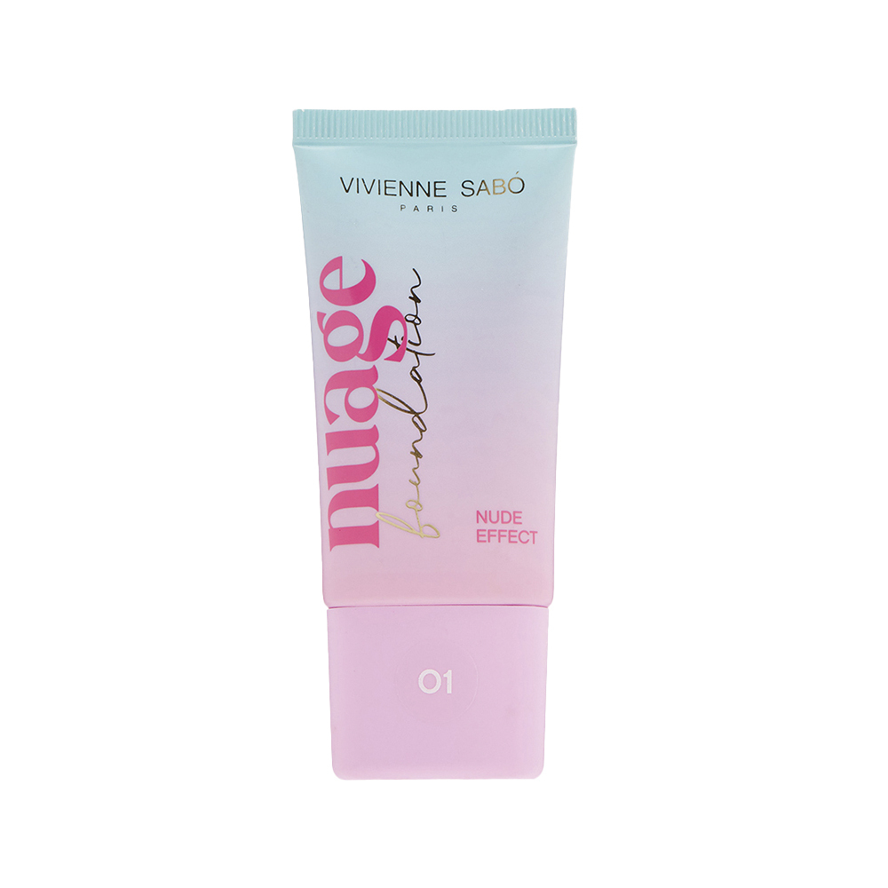 Тональный крем с эффектом сияния VIVIENNE SABO nude effect foundation/fond de teint effet naturel  / 01 тон натуральный бежевый