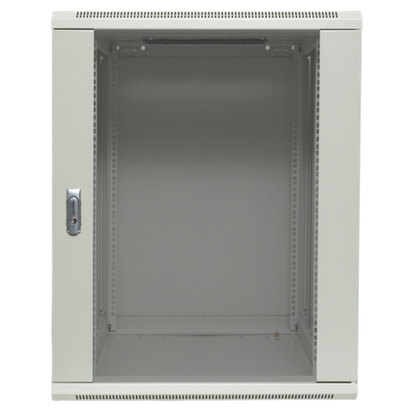 Шкаф настенный 19" TERACOM PRO 12U 600x450 мм дверь стеклянная с замком-ручкой серый