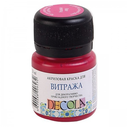 Декола акрил для витража банка 20 мл Розовая