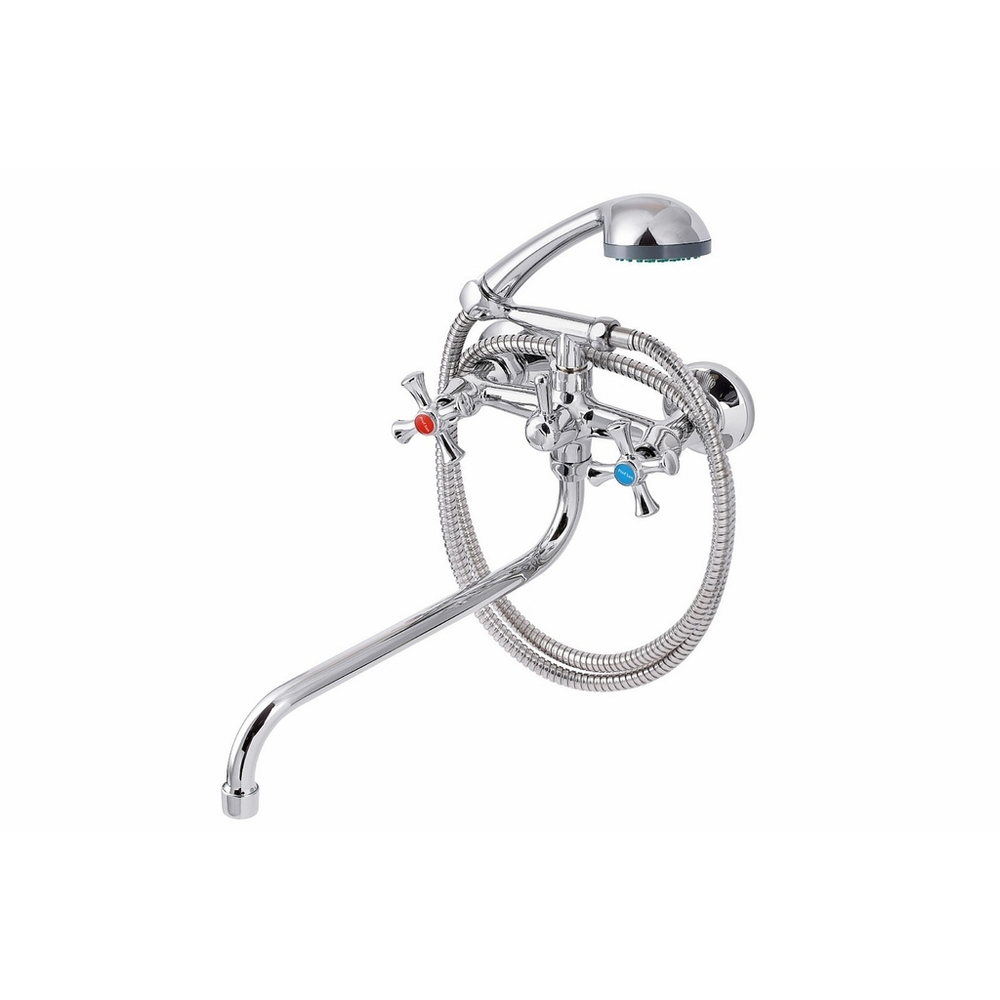 Смеситель для ванны и раковины 1/2 кер ПСМ-157-75 ЕВРО тип См-ВУДРНШлА, эксц "ЕВРО", мах КРЕСТ