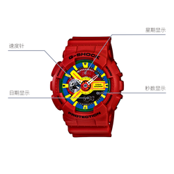 G SHOCK Tomato Fried Eggs Quartz Movement Resin Strap Watch Women"s Watch Burgundy Watch Dial