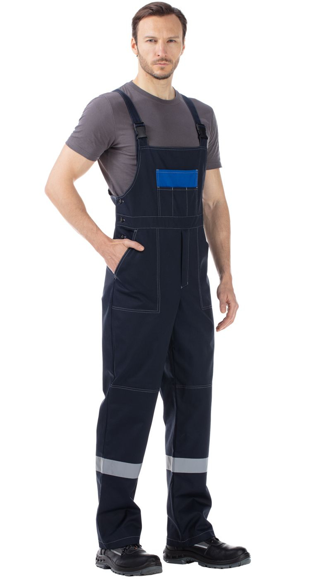 Костюм мужской рабочий "Тимбер-МПТ" РФ синий-василек с ПК - ПОД ЗАКАЗ