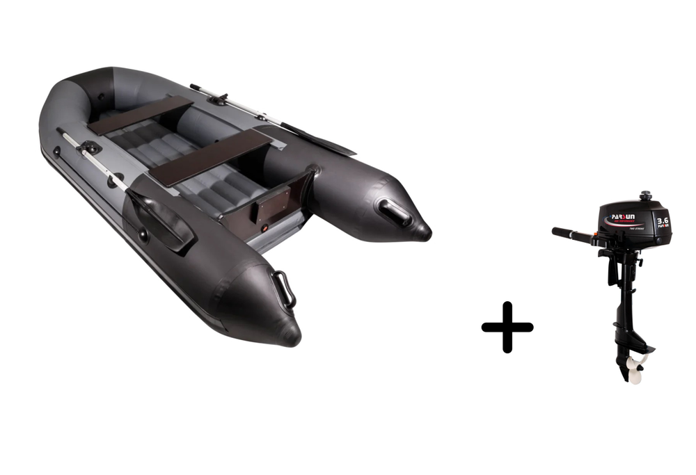 Таймень NX 2900 НДНД графит-черный + PARSUN T 3.6 BMS (комплект лодка + мотор)
