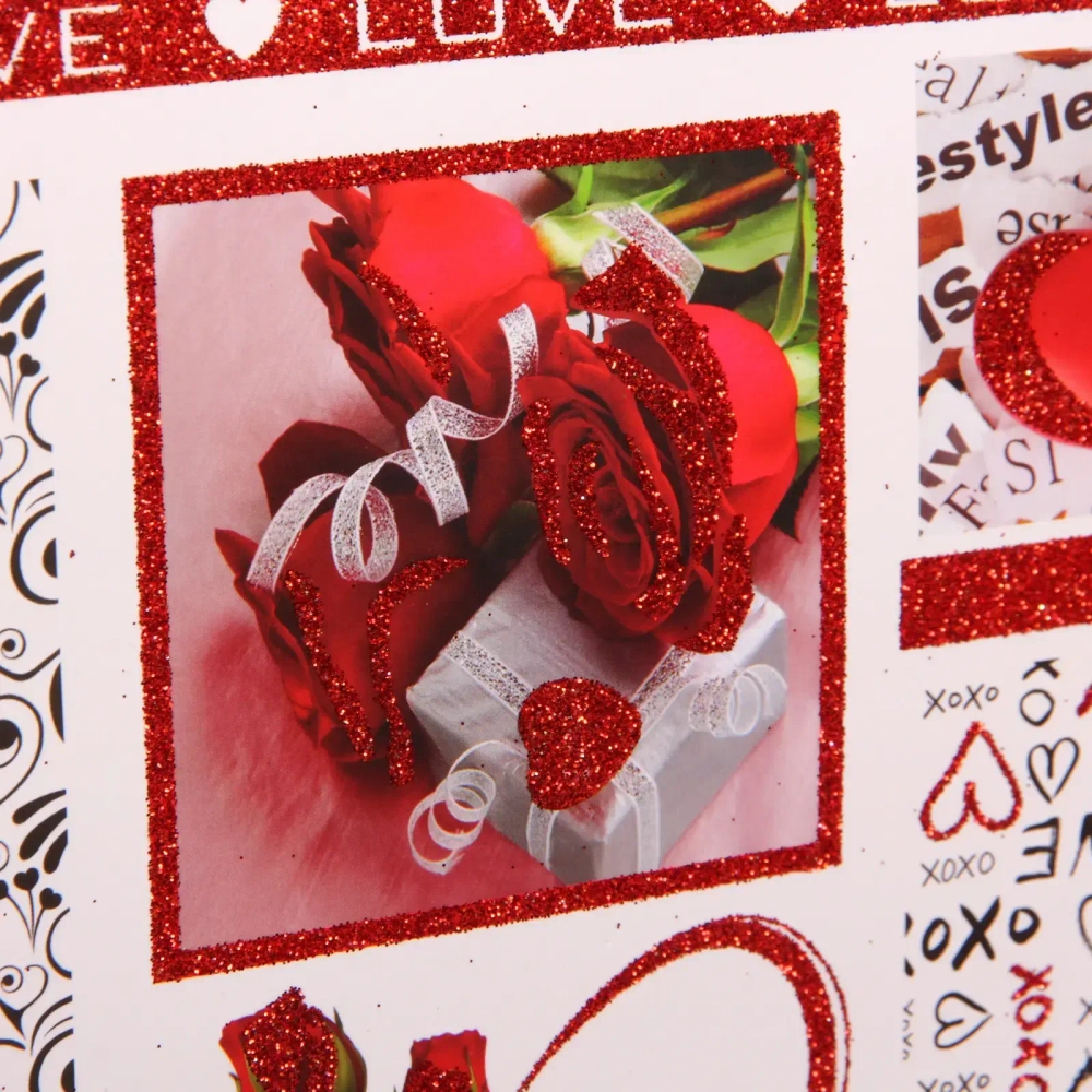 Пакет подарочный «I LOVE YOU!» 26*32*10 см, микс