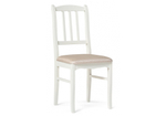 Стул деревянный Woodville Муриел молочный, атина, ножки белые
