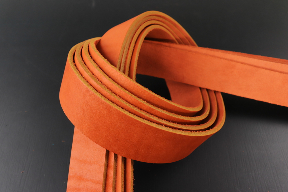 Ременная заготовка Рыжая гладкая 4мм+