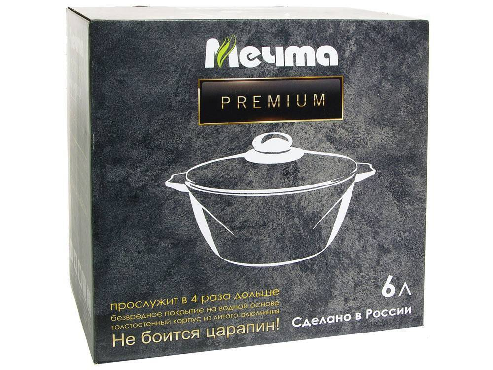 Кастрюля 6л Premium mokko