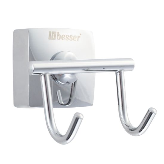 Крючок двойной Besser BS 8825 (6х6,5х6,5 см) из нержавеющей хромированной стали