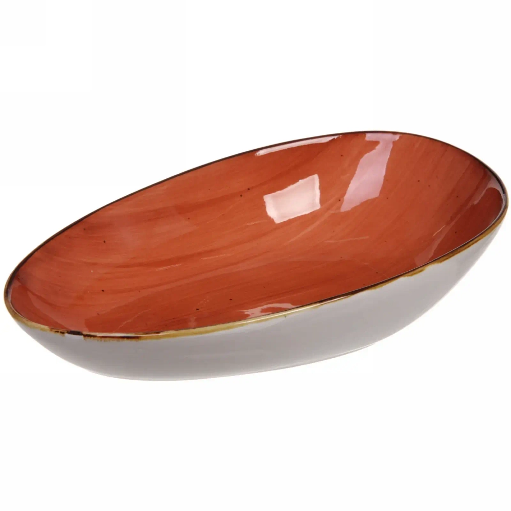 Тарелка керамическая «Corsica orange» 26*16*6см
