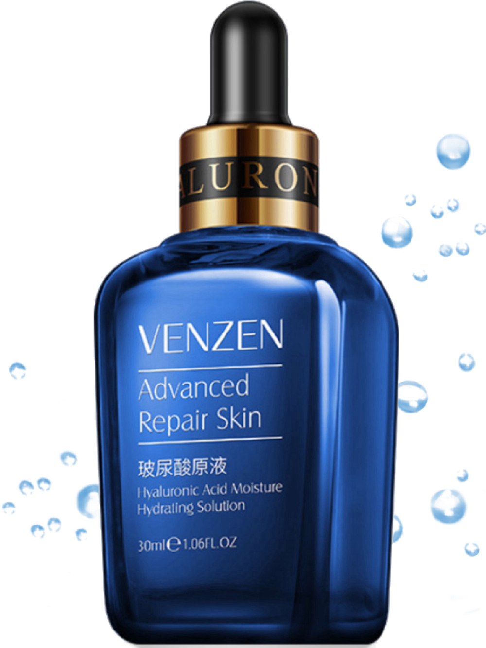 Сыворотка Venzen с гиалуроновой кислотой, глубокое увлажнение, смягчение и сияние Natural Organic Advanced Repair Skin, 30 мл
