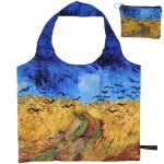 Сумка - шоппер в чехле с замком водонепроницаемая «ИДЕЯДОМА», принт пшеничное поле с воронами, 46*55см