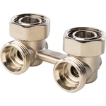 Узел нижнего подключения радиатора Stout SVH 0004 000020 3/4 дюйма для двухтрубной системы угловой