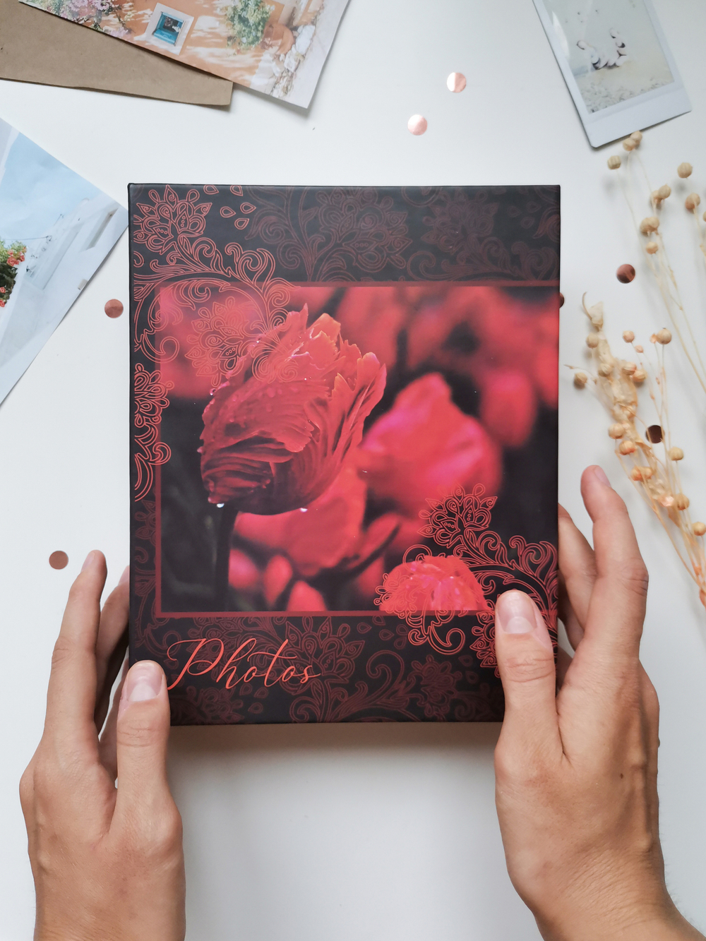 Фотоальбом на 200 фото 10х15 см, пластик. листы bloom Тюльпаны