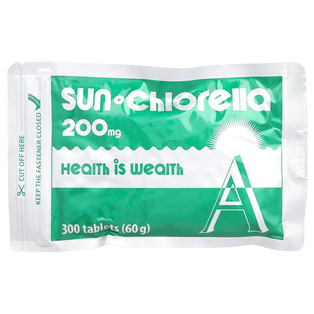 Sun Chlorella, добавка с хлореллой, 200 мг, 300 таблеток