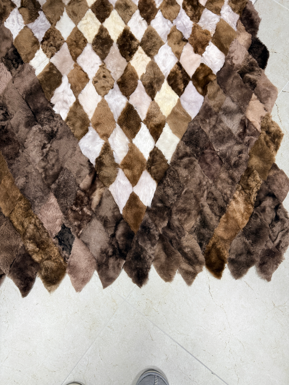 Покрывало меховое ковер из шкуры овчины