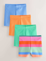 Шорты-велосипедки для девочки Next E65-376, 4 шт., Голубой, Оранжевый, Бирюзовый