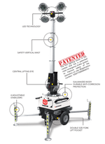 TRIME X-CHAIN 4X88W LED ATEX 7M электрическая осветительная вышка