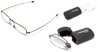 Очки для чтения компактные (+1.50, металлическая оправа), в пластиковом футляре Forsage F-4804-1.5