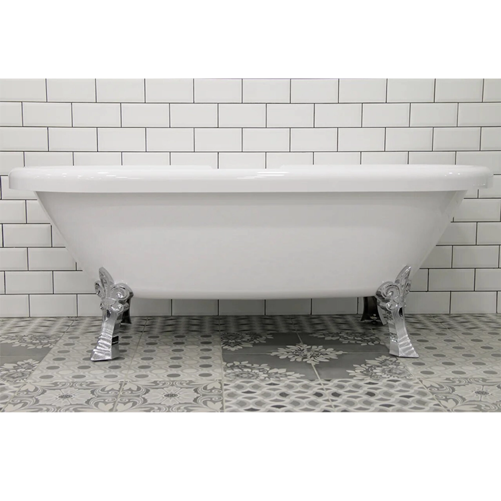 Акриловая ванна Radomir (Радомир) Леонесса 175х80, на ножках "лилия" Chrome