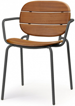 Кресло деревянное Scab Design Si-Si Wood, антрацит, красное дерево