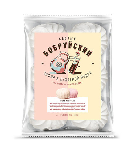 Зефир "Бело-розовый" 250г. Первый Бобруйский