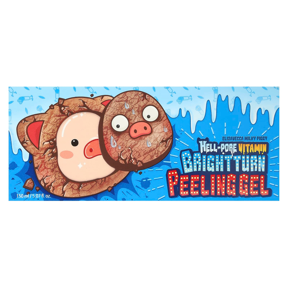 Elizavecca, Milky Piggy, Hell-Pore Vitamin Brightturn, гель-пилинг с витаминами, 150 мл (5,07 жидк. унции)