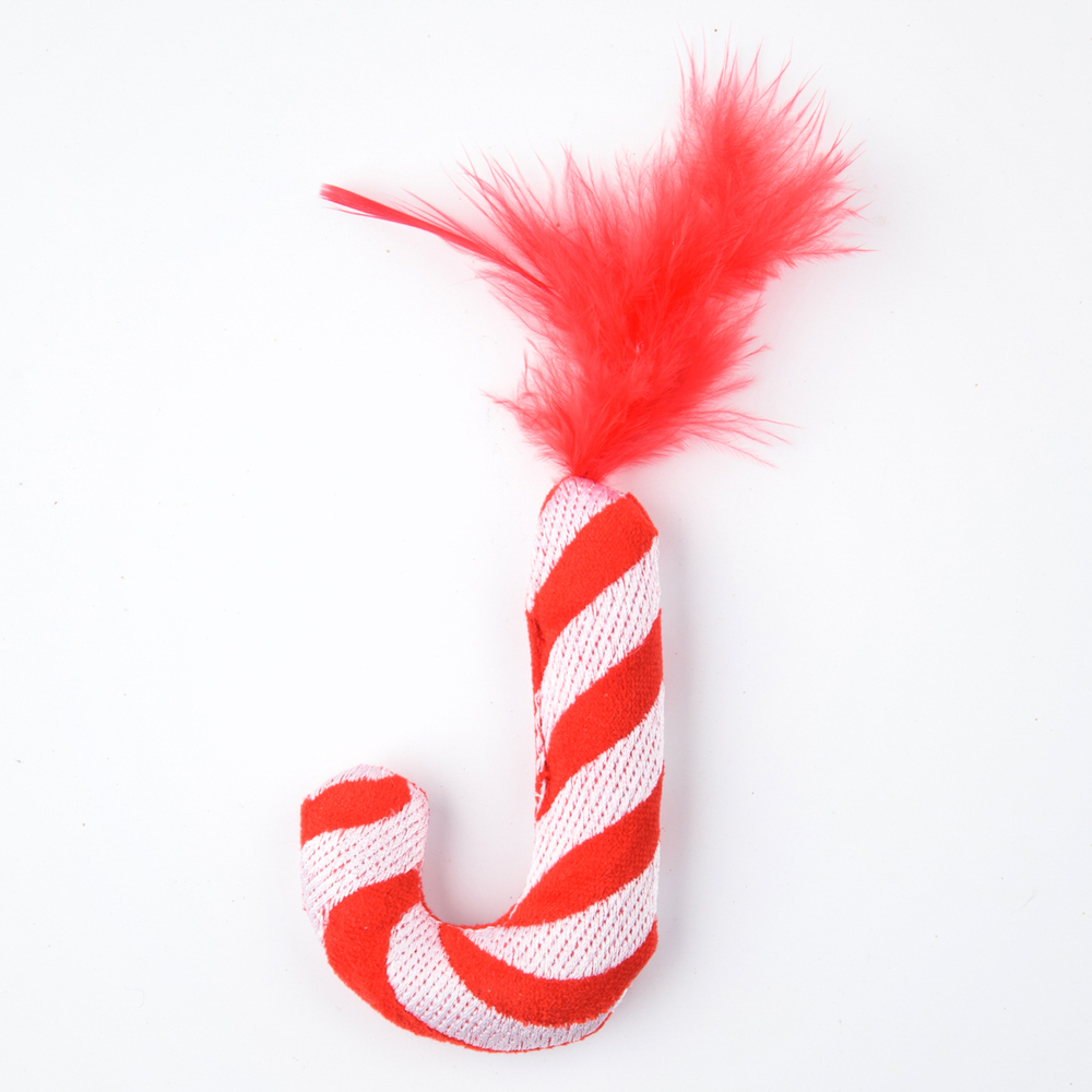 Игрушка Mr.Kranch для кошек Леденец с кошачьей мятой, 9*3 см красный