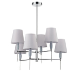 8279/6 CLASSI хром/серый, металл/керамика/текстиль Люстра Е14 6*40W 220V KARMEN