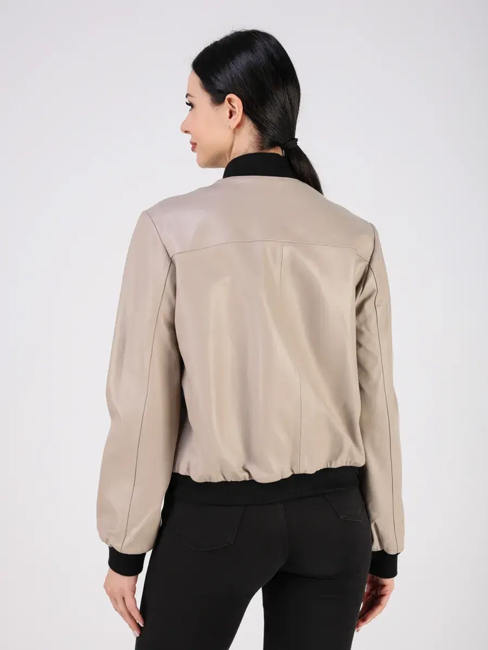 Кожаная куртка демисезонная Турция бомбер